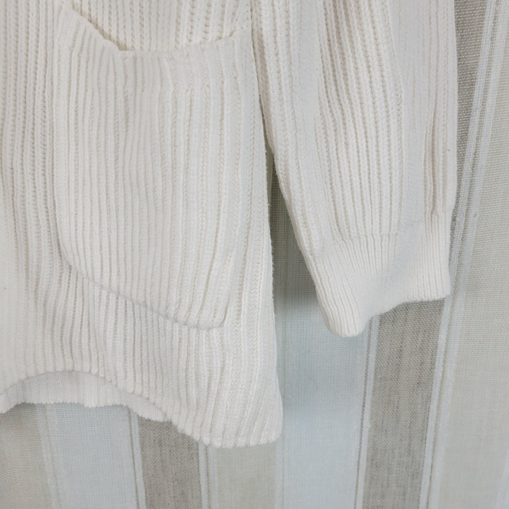 Madewell Nolan Ribbed Cardigan Sweater White Size 3X - Picture 3 of 11